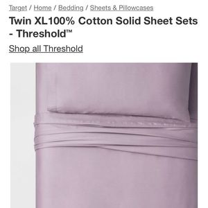 Target Threshold Sea Fog Purple Twin XL Sheet Set